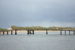 Footbridge over the Lossie River in Schotland