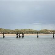 Footbridge over the Lossie River in Schotland