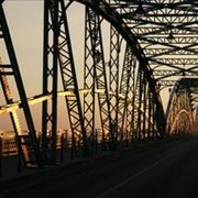 Truss Bridge in Sunset
